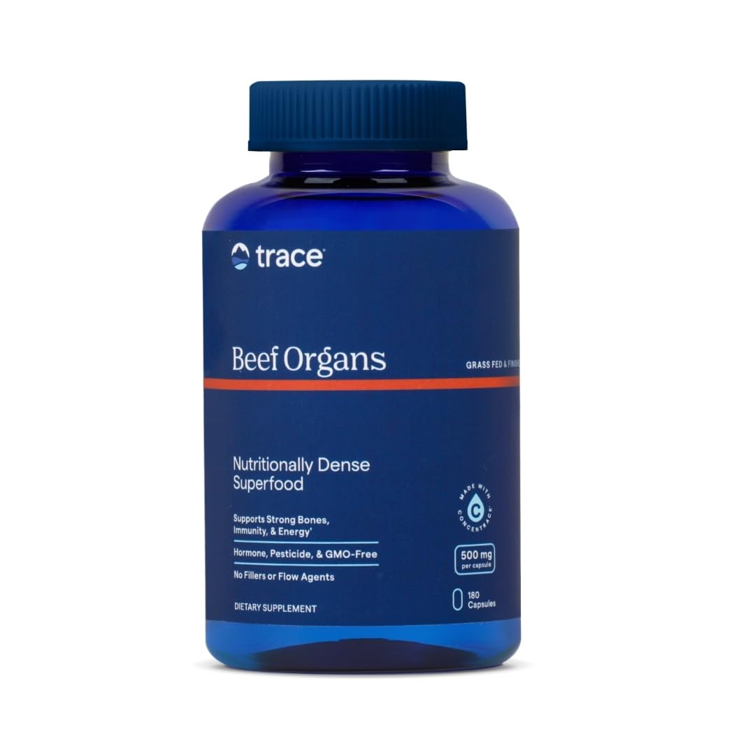 Trace Minerals Beef Organs bouteille: emballage prêt pour le soutien quotidien