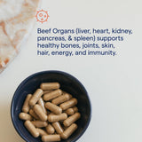 Trace Minerals Beef Organs étiquette: liste d'ingrédients et minéraux