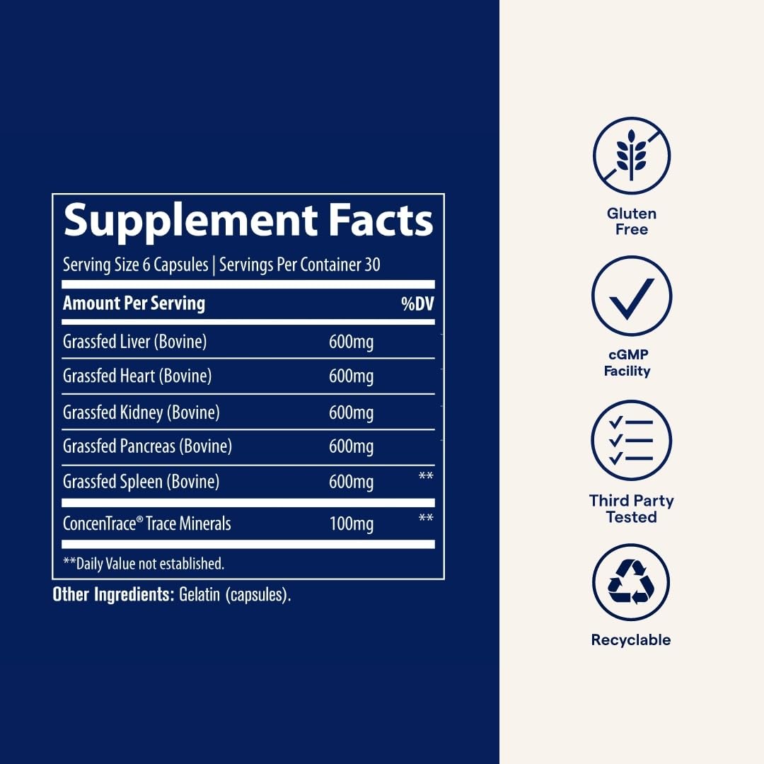 Trace Minerals Beef Organs origine américaine: source et traçabilité