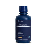 Trace Minerals Cal/Mag/Zinc dans une bouteille liquide prête à l'usage quotidien.