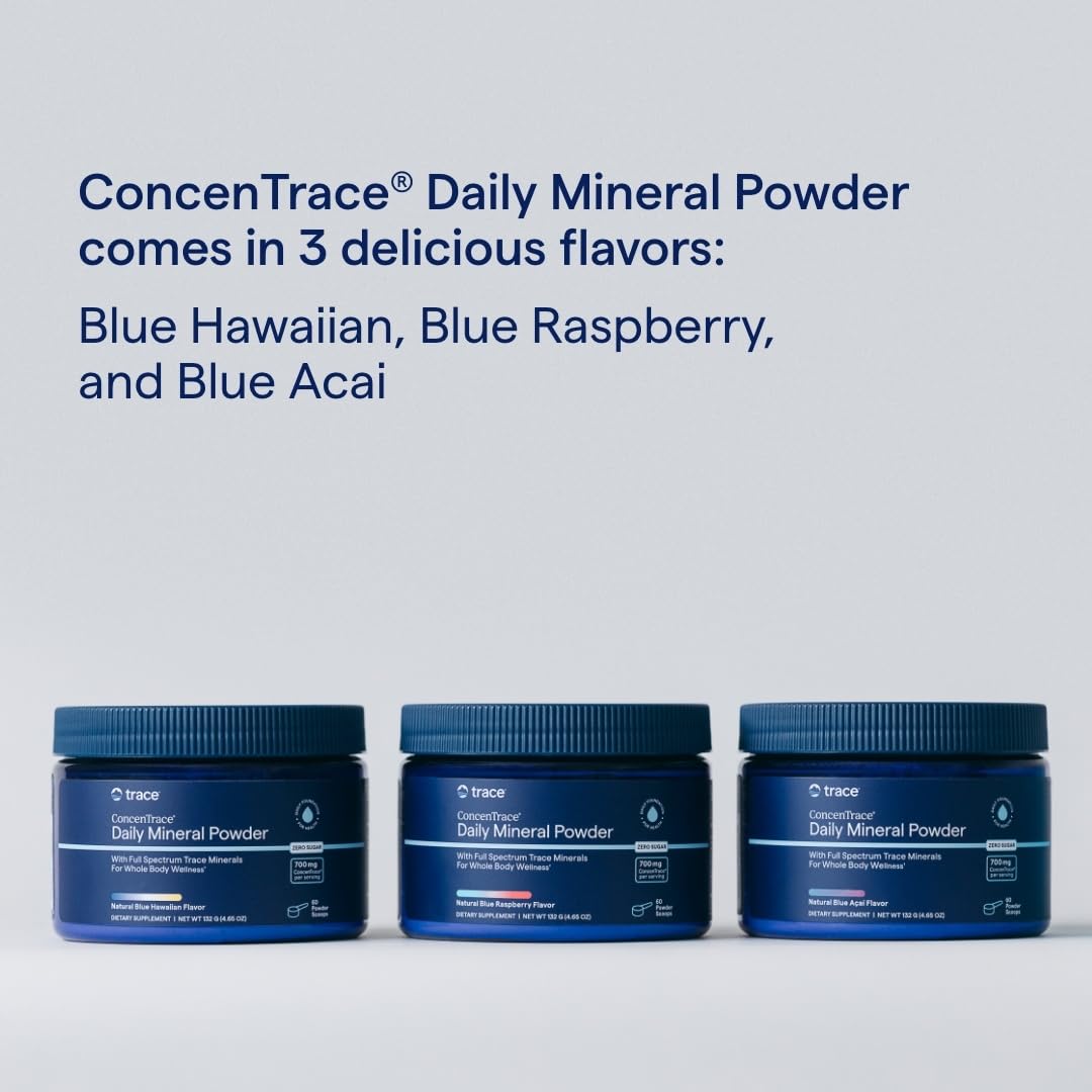 Trace Minerals ConcenTrace formats drops poudre tablettes — choix flexible selon votre rythme.