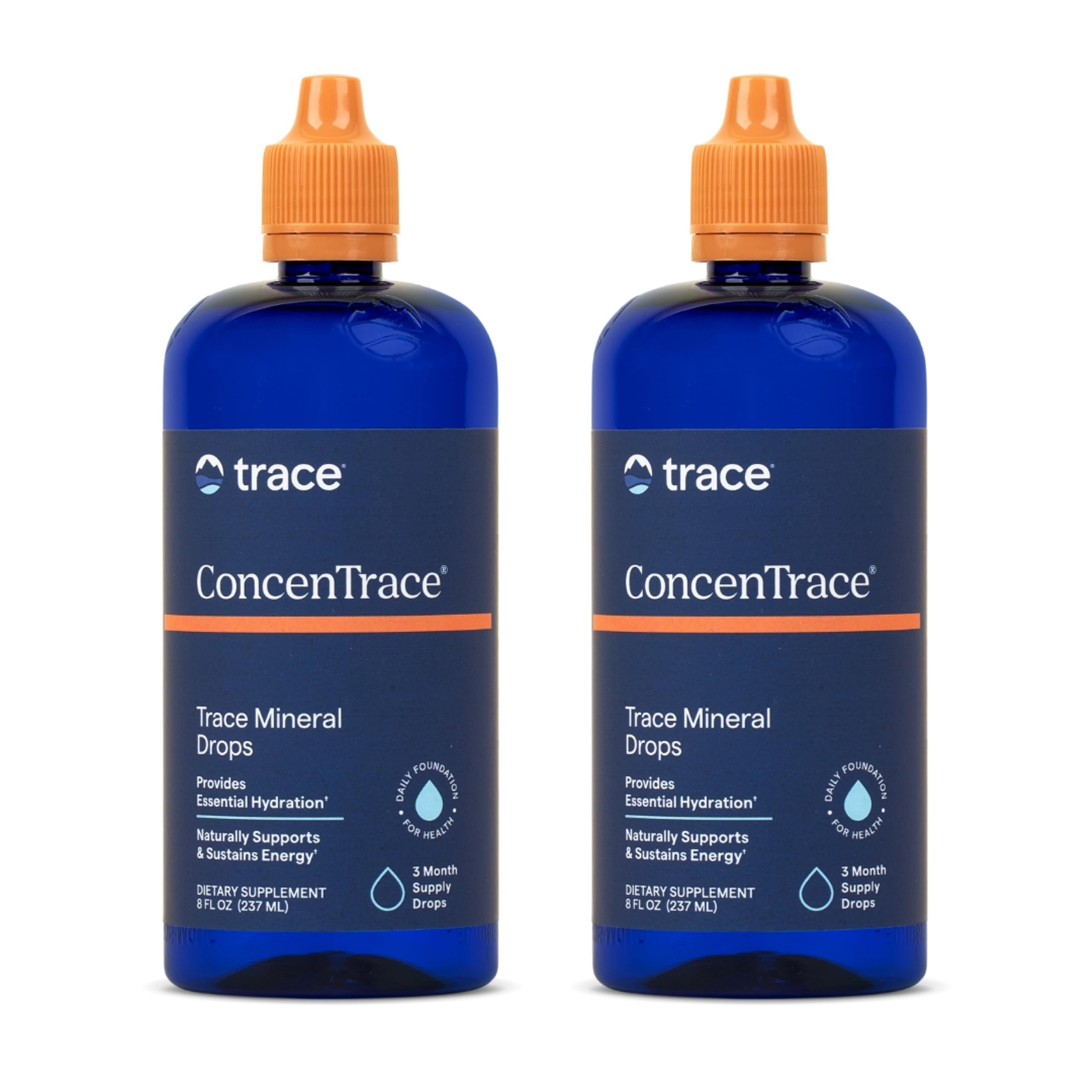 Trace Minerals ConcenTrace gouttes en bouteille pour hydrater et soutenir l'énergie.