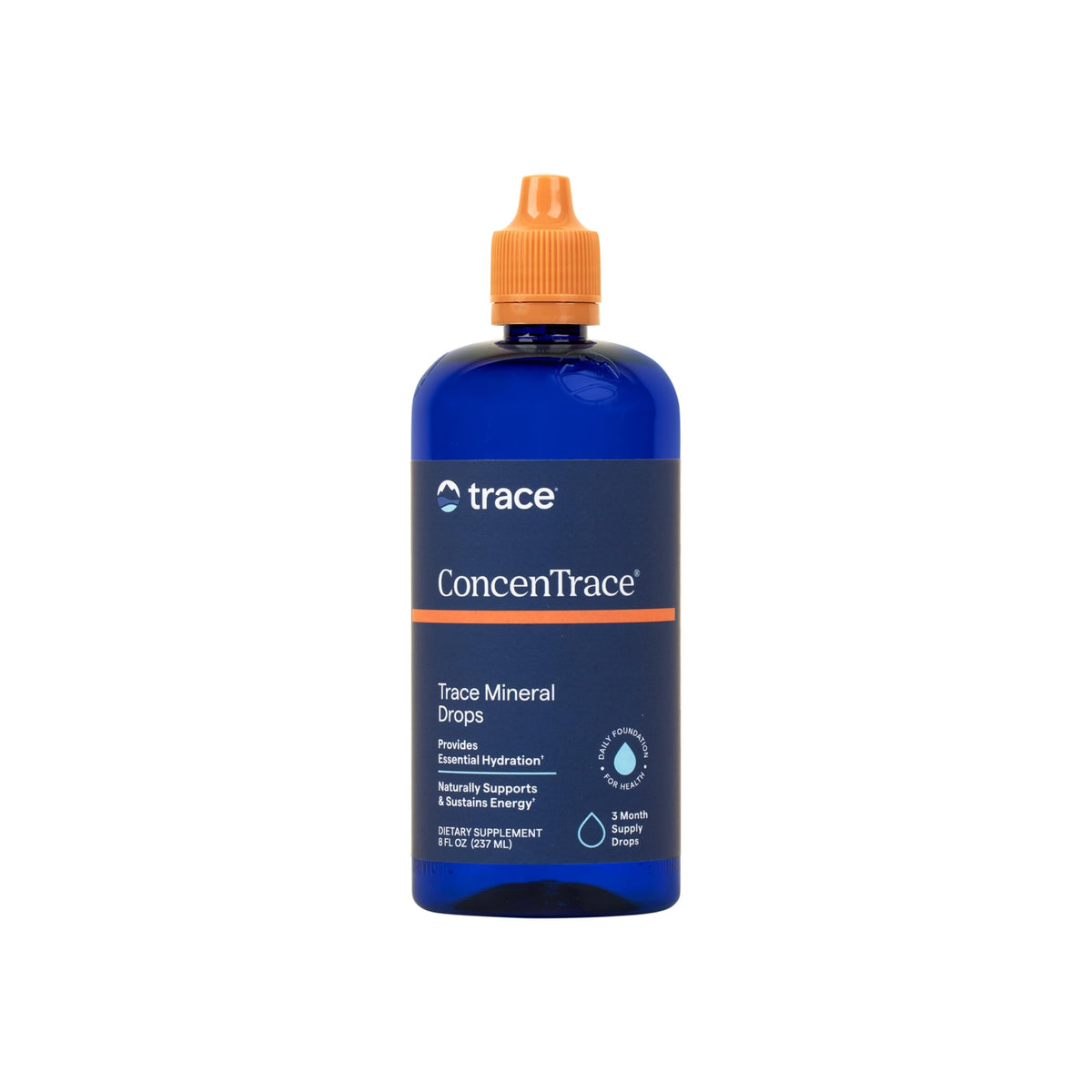 Trace Minerals ConcenTrace – gouttes sur flacon, soutien hydratation et énergie quotidienne.