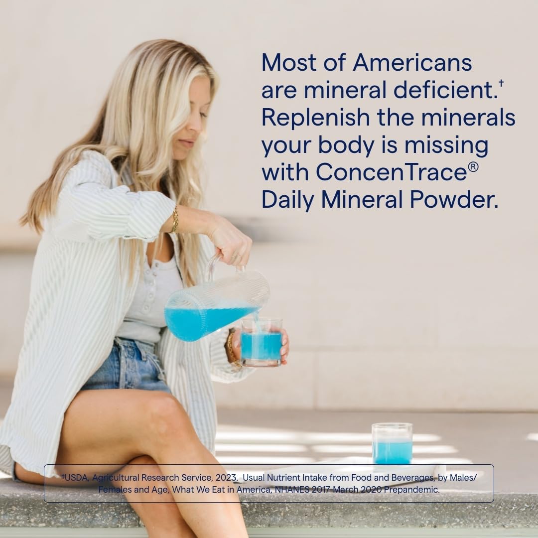 La poudre quotidienne Trace Minerals ConcenTrace soutient la digestion et le confort intestinal.