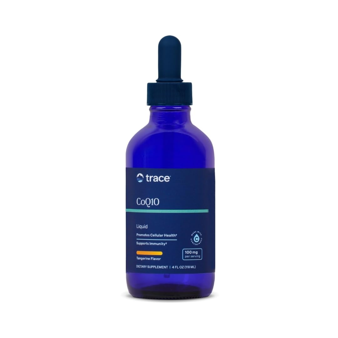 Trace Minerals CoQ10 flacon mandarine: pratique et savoureux pour soutenir l'énergie.