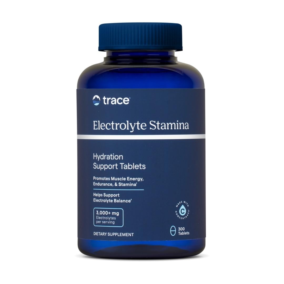 Trace Minerals Electrolyte Stamina – bouteille montrée pour hydratation quotidienne et énergie durable.