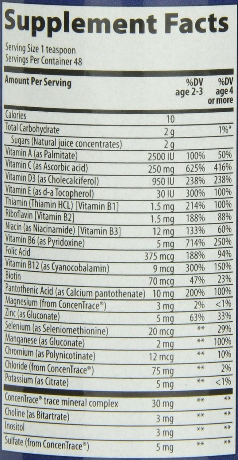Trace Minerals Enfants, goût punch agrumes, format apprécié par les enfants.