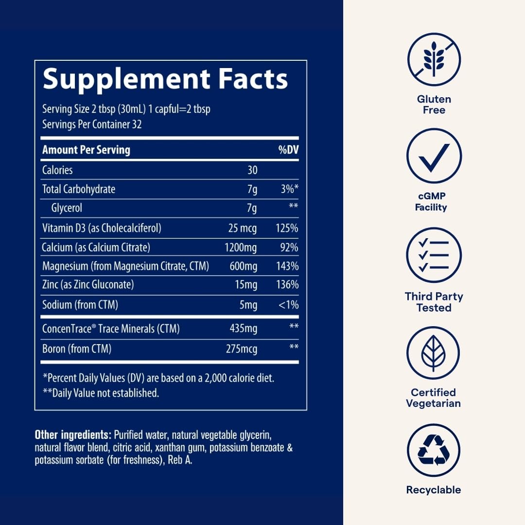 Trace Minerals Cal/Mag/Zinc – immunité et énergie possibles grâce aux minéraux.