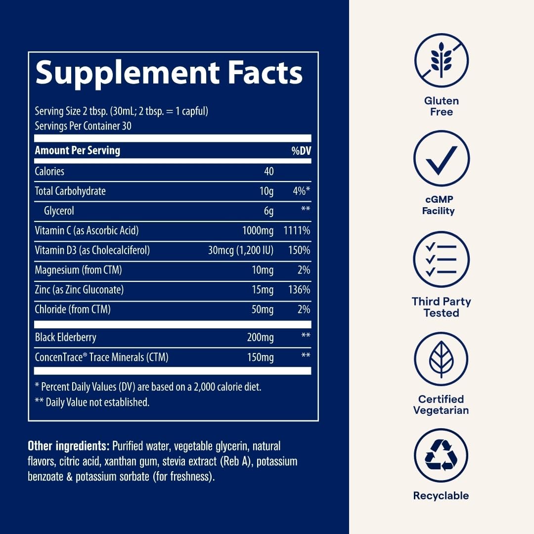 Trace Minerals Immunity+ – cuillère doseuse: contrôle précis du dosage quotidien.