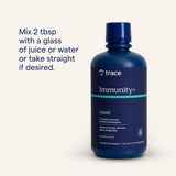 Trace Minerals Immunity+ – étiquette: informations claires sur les ingrédients et l’utilisation.