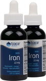 Trace Minerals Ionic Iron – bouteille et verre, énergie quotidienne et vitalité.