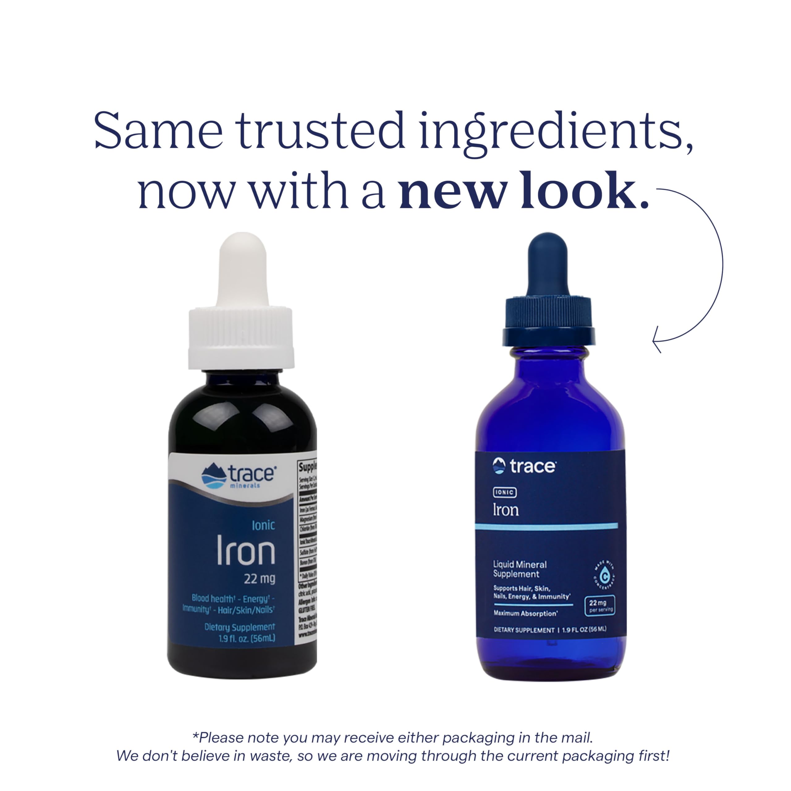 Trace Minerals Ionic Iron - dose quotidienne possible pour soutenir l'énergie et le bien-être.