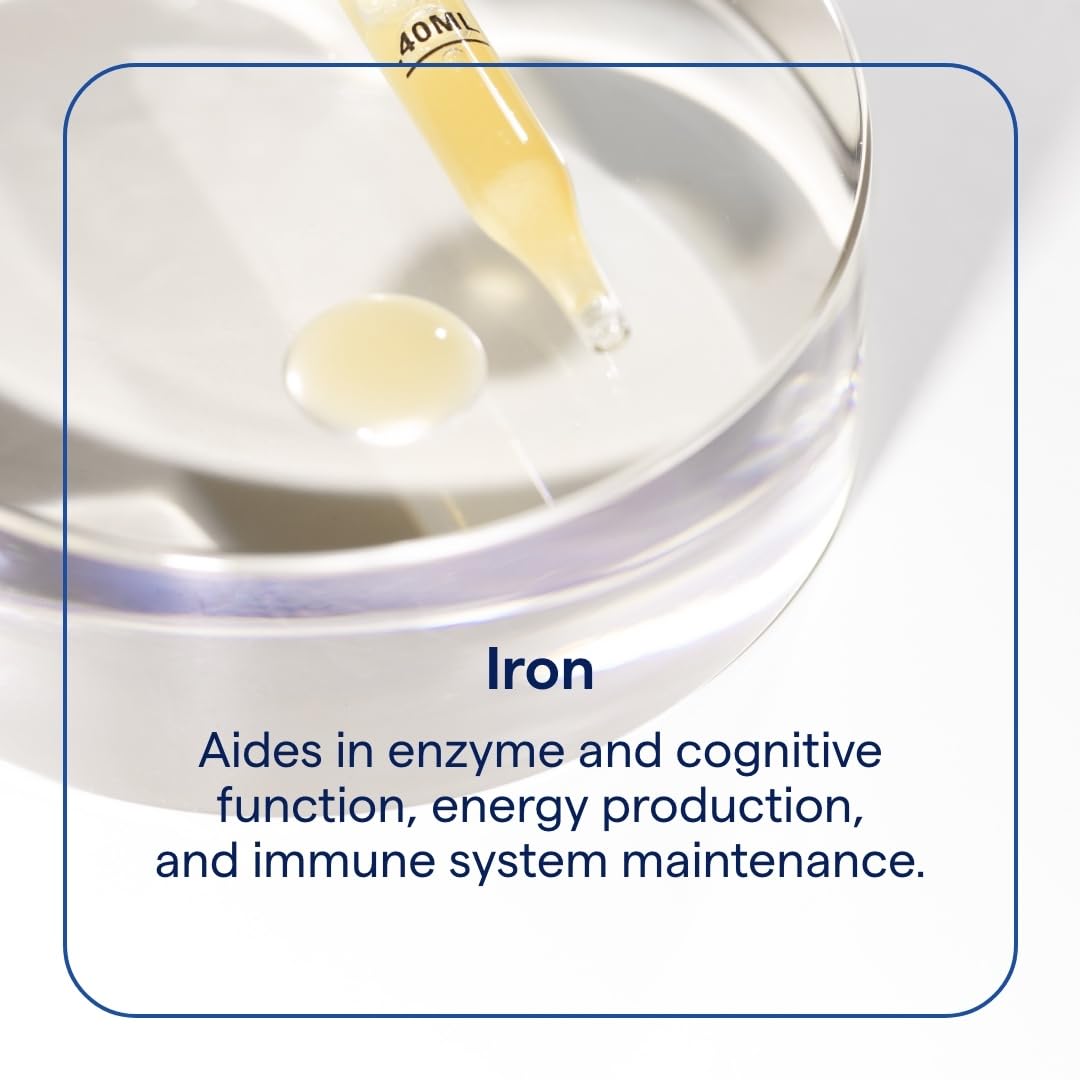 Trace Minerals Ionic Iron - gouttes et pipette pour une absorption facilitée et pratique.