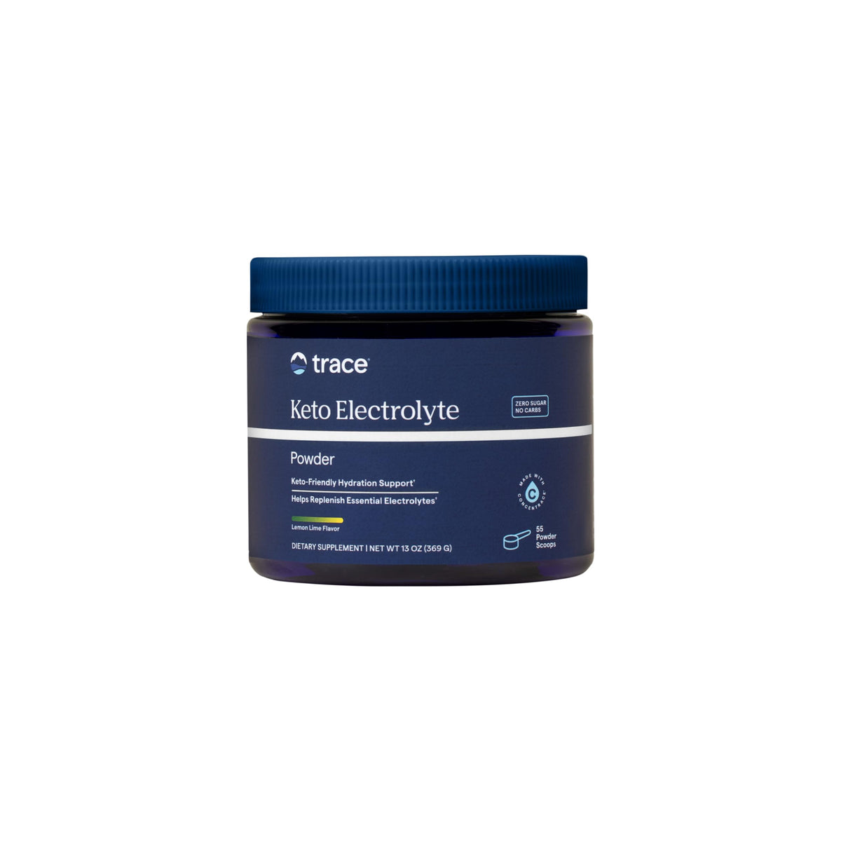 Trace Minerals Keto Electrolyte en poudre citron-lime, favorise l'hydratation et le goût rafraîchissant