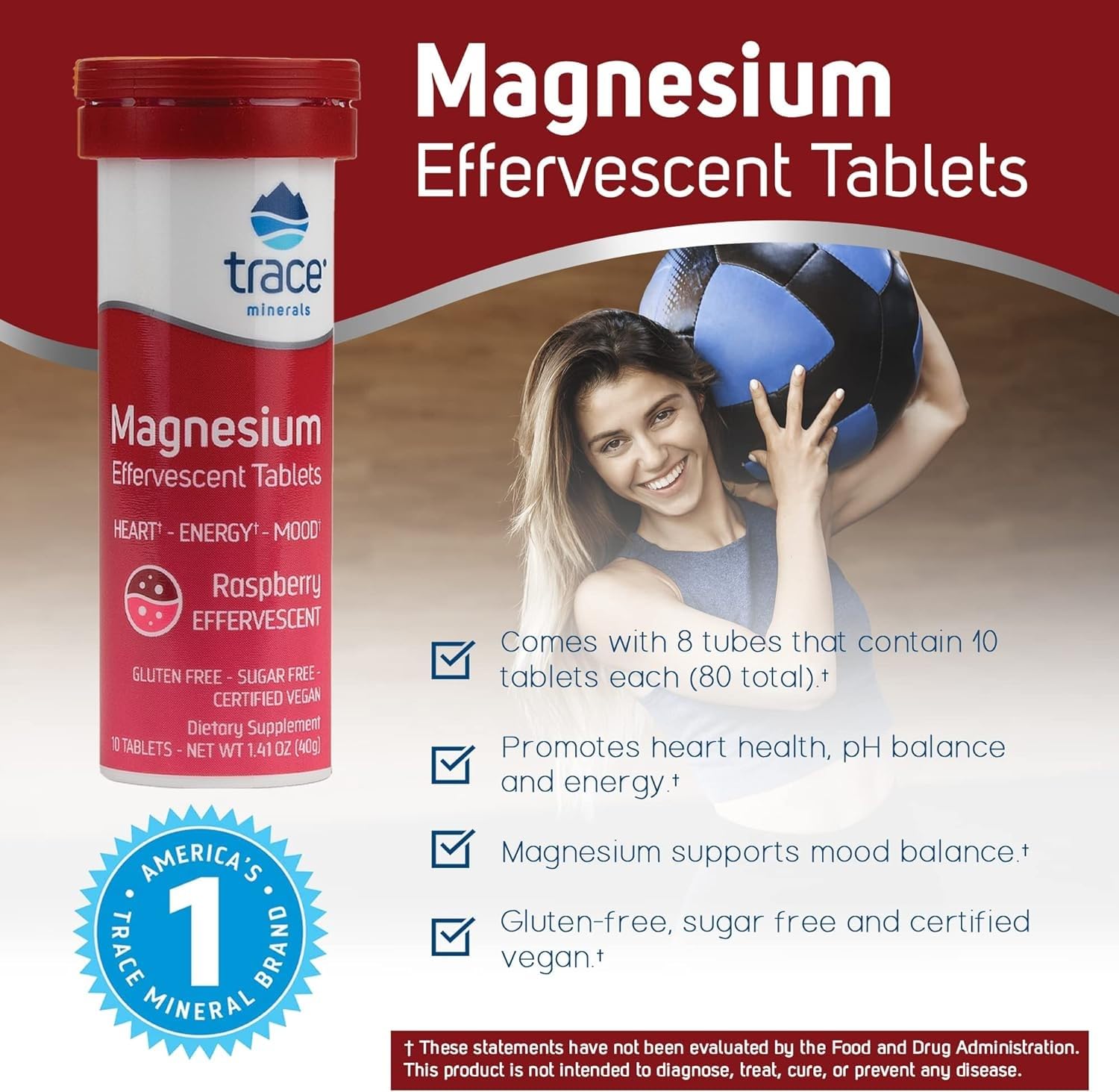 Trace Minerals Magnésium Effervescent pour toute la famille et facile à utiliser.