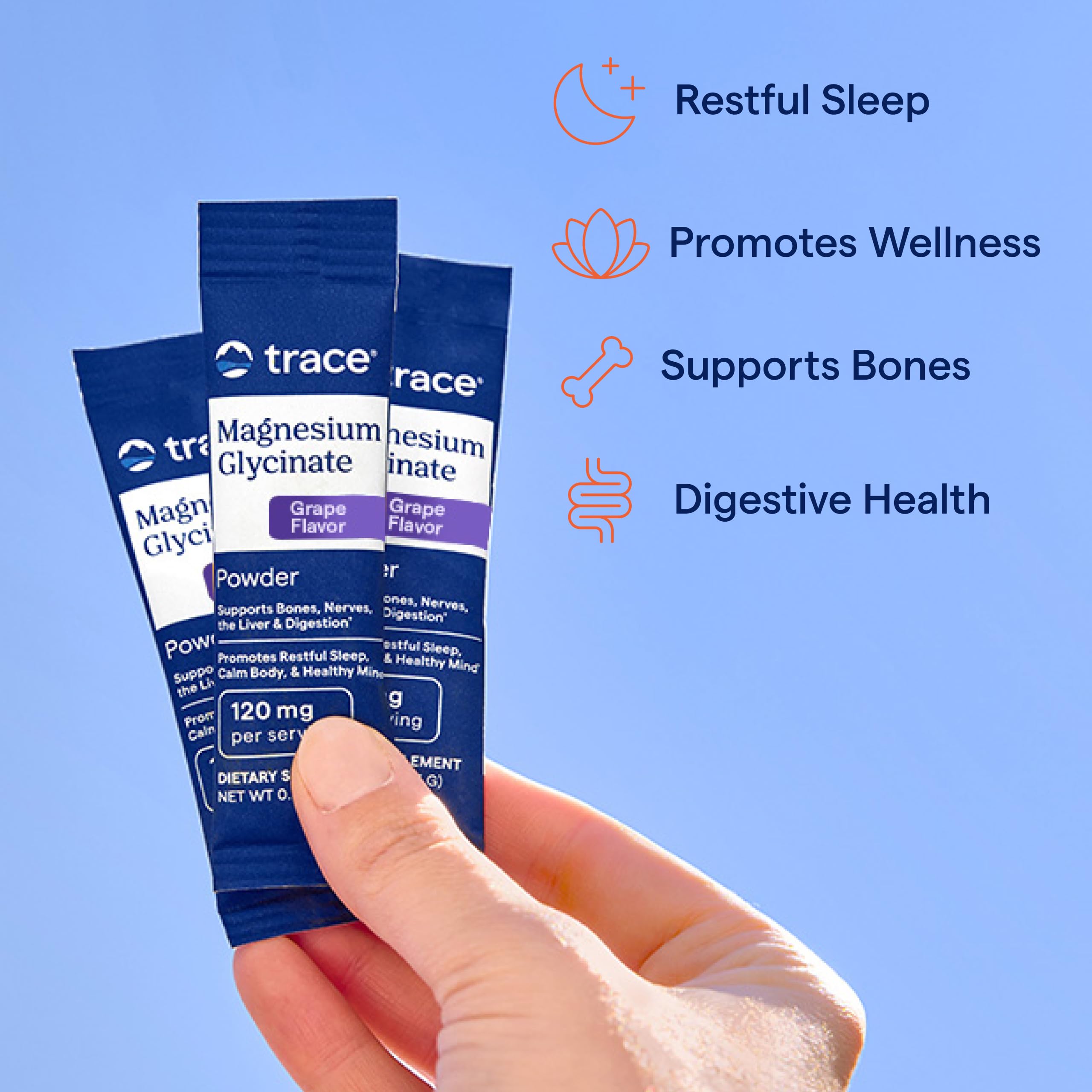 Trace Minerals Magnesium Glycinate, ambiance nocturne propice au calme mental et repos.