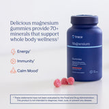 Gommes Trace Minerals Magnesium, gros plan sur la texture tendre.
