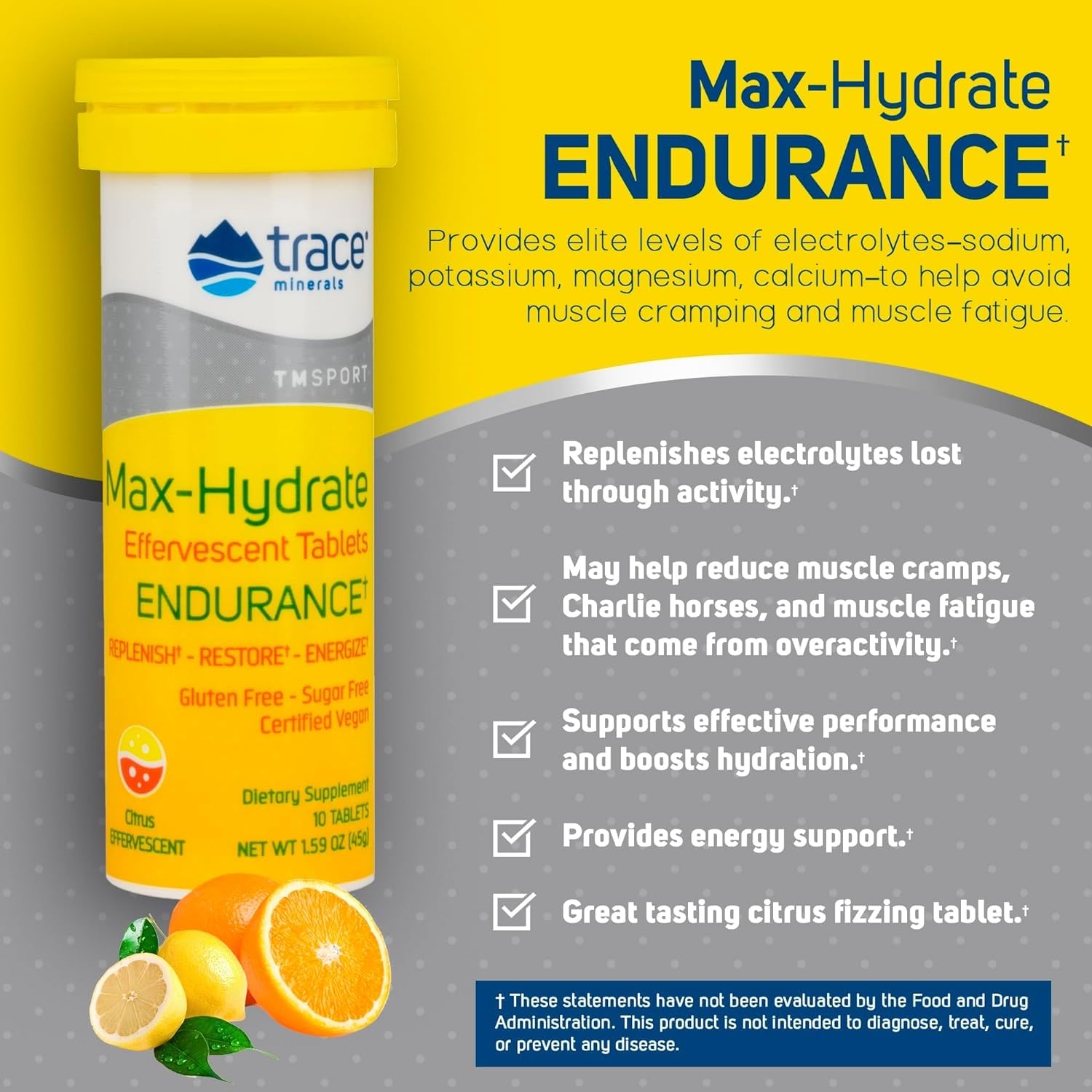Trace Minerals Max-Hydrate Endurance : soutien des électrolytes lors d'un effort