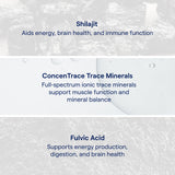 Trace Minerals Miel Shilajit - Bouteille et sticks ensemble sur la table
