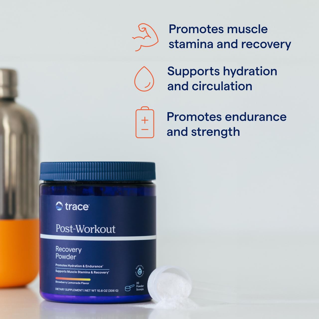Trace Minerals Post-Workout: Emballage durable et conditionnement pratique pour le quotidien.