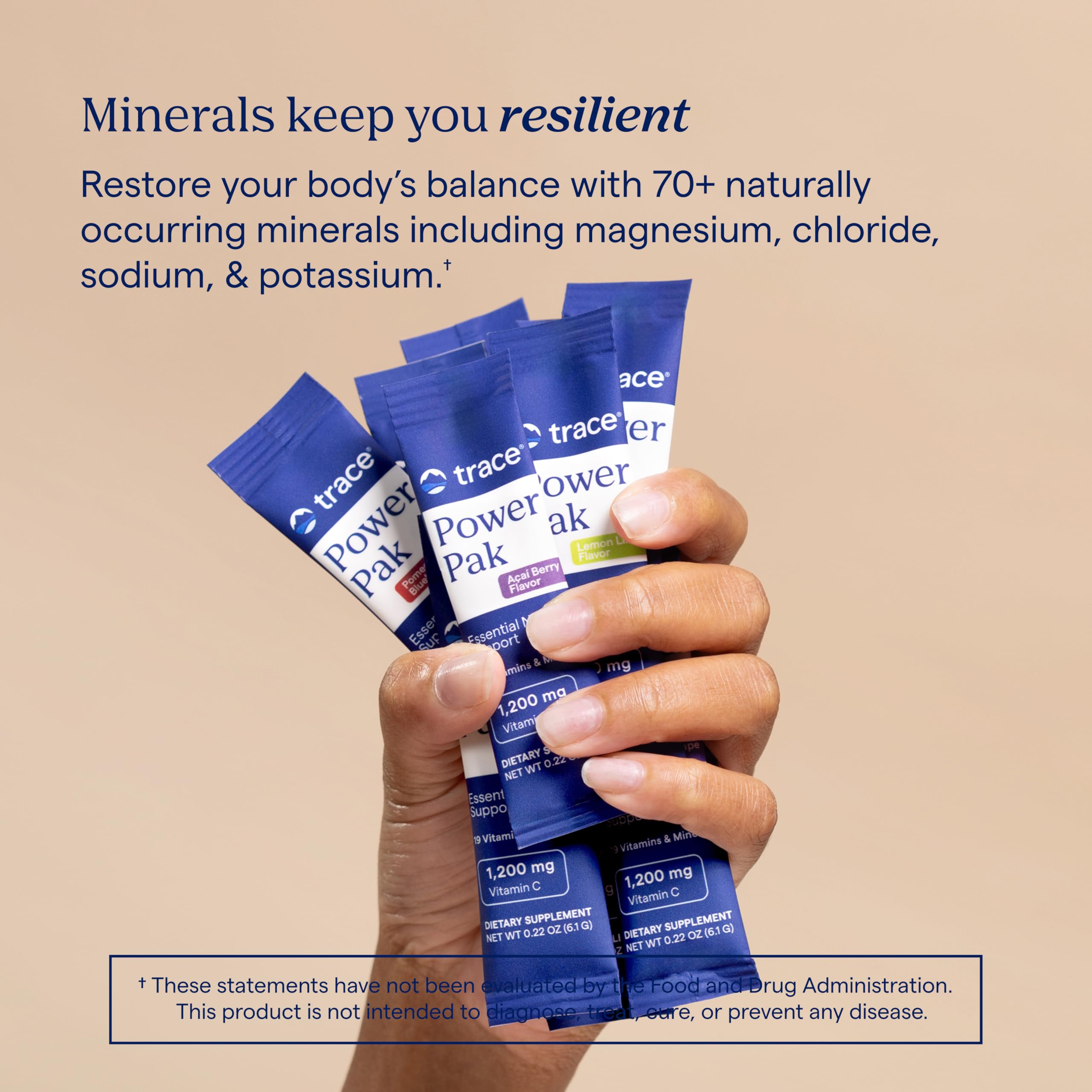 Trace Minerals Power Pak, emballage États-Unis durable, origine responsable.