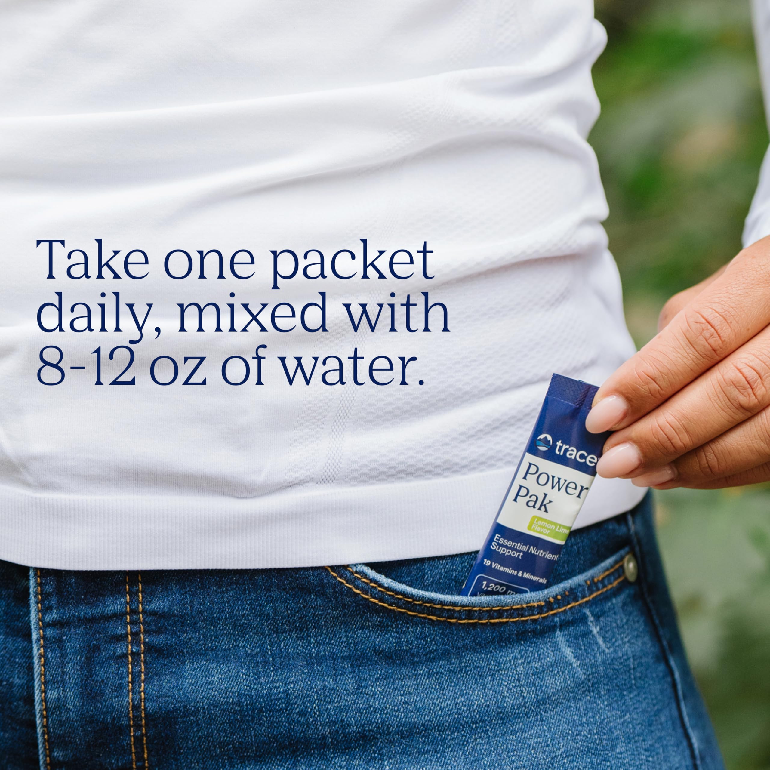 Trace Minerals Power Pak — étiquette nutritionnelle claire pour une vue d'ensemble des nutriments.