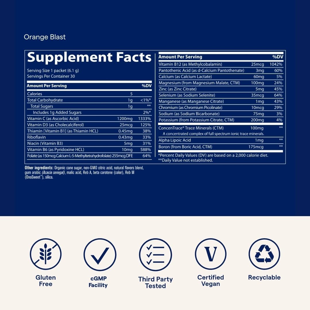 Trace Minerals Power Pak hydratation et électrolytes pour le sport