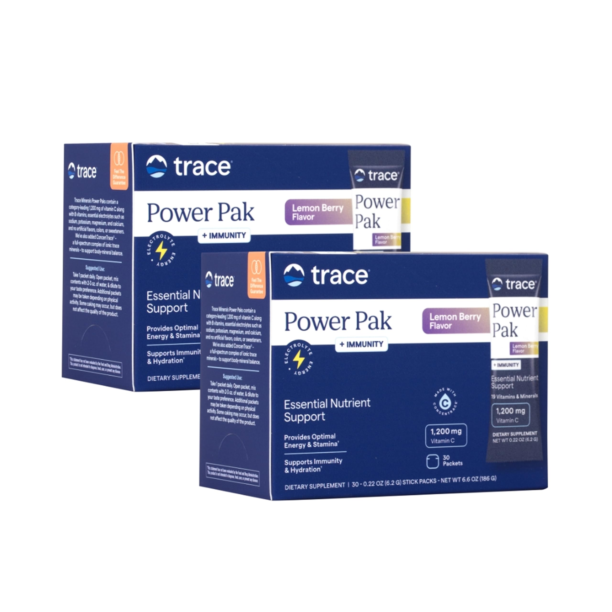 Trace Minerals Power Pak – sachets Acai, hydratation rapide et pratique.