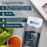 Trace Minerals Pre-Workout minéraux ioniques, offre un apport minéral complet à chaque dose