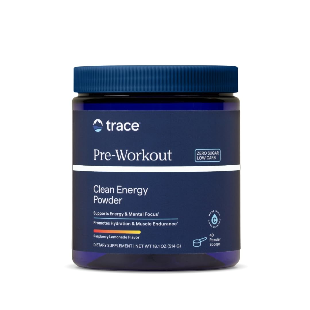 Trace Minerals Pre-Workout poudre énergie, soutient l'endurance lors d'efforts soutenus