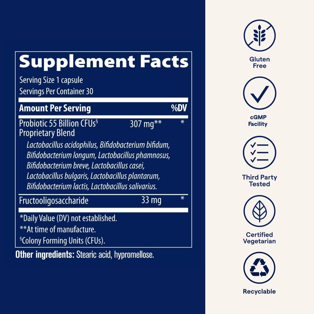 Trace Minerals Probiotic 55 Milliards – origine USA et sourcing durable.