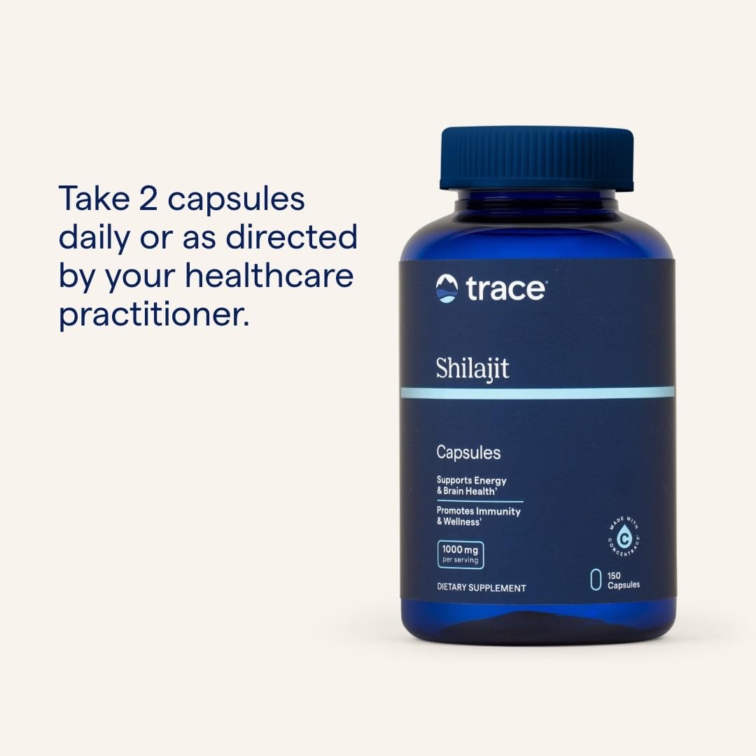 Boîte d'emballage Trace Minerals Shilajit Capsules pratique pour routine matinale