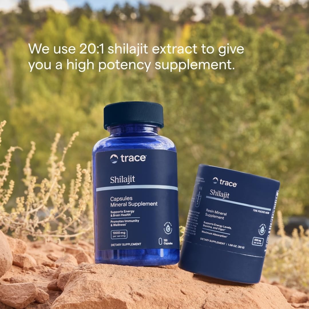 Minéraux ioniques Trace Minerals Shilajit Capsules dans la formule