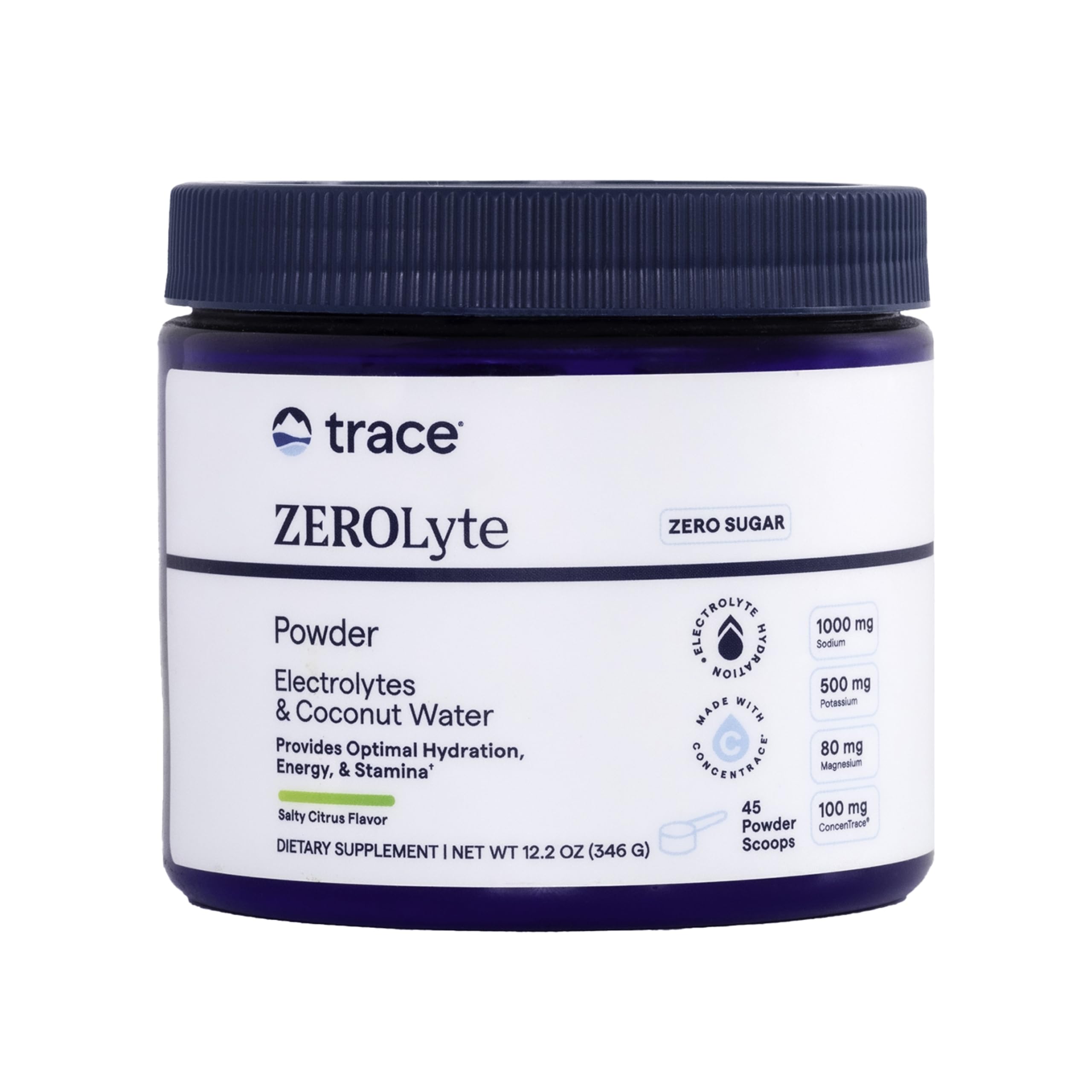 Trace Minerals ZeroLyte poudre hydratation sportive pour une hydratation efficace