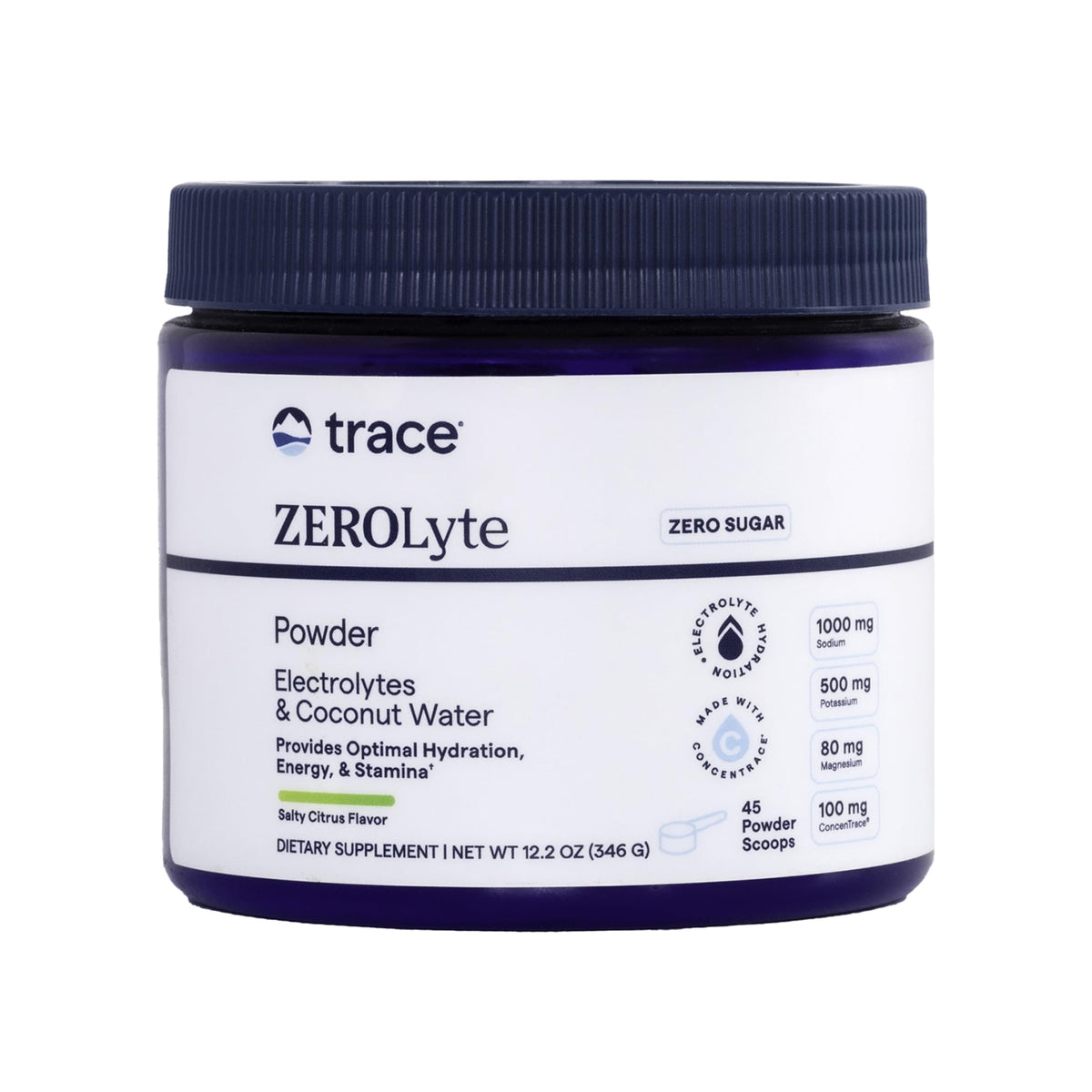 Trace Minerals ZeroLyte poudre hydratation sportive pour une hydratation efficace
