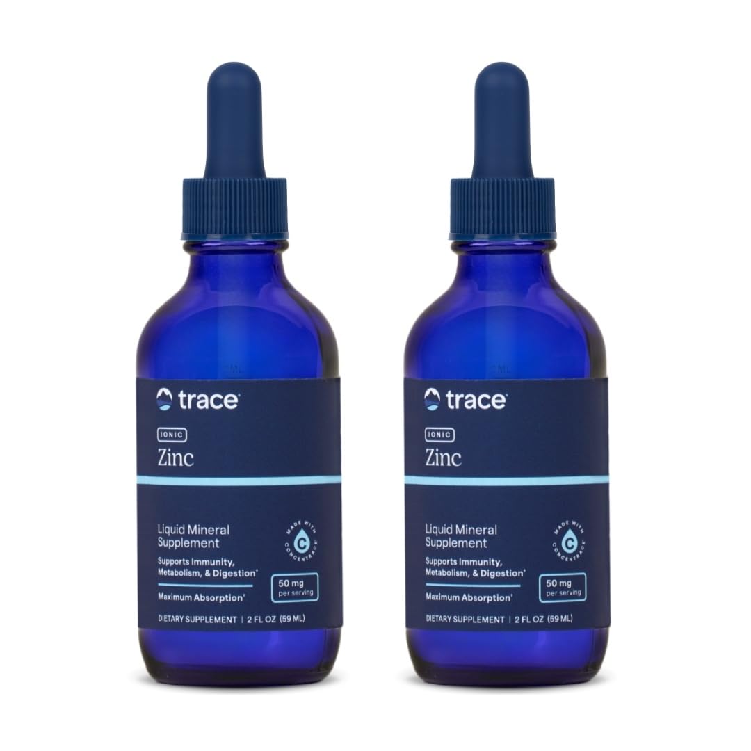 Trace Minerals Zinc ionique: flacon-gouttes pour une utilisation facile au quotidien.