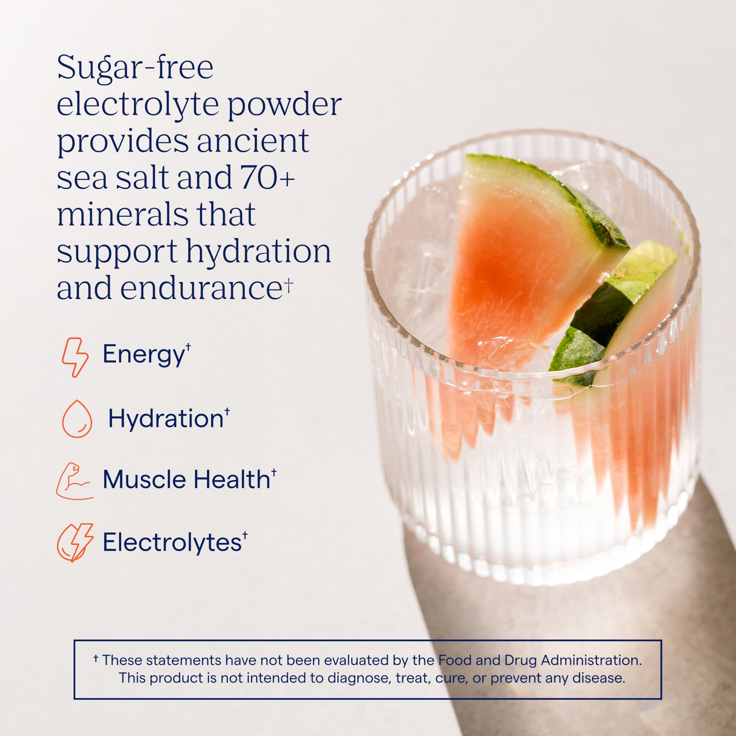 Trace Minerals ZeroLyte verre-eau saveur pasteque salee, hydratation facile.