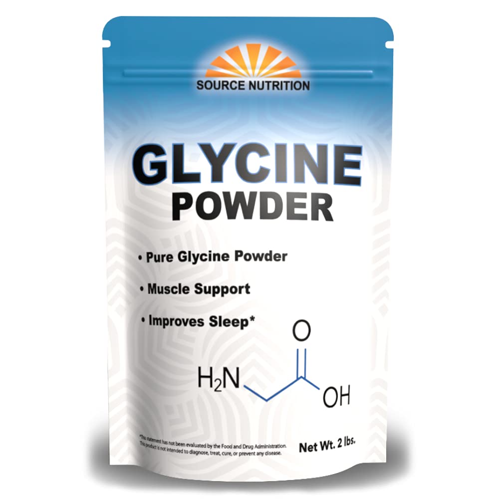 TradeKing Glycine en poudre dans un sac refermable, pratique et frais.