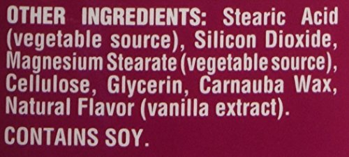 Trader Joe's étiquette des ingrédients avec arôme vanille naturelle et sources végétales.