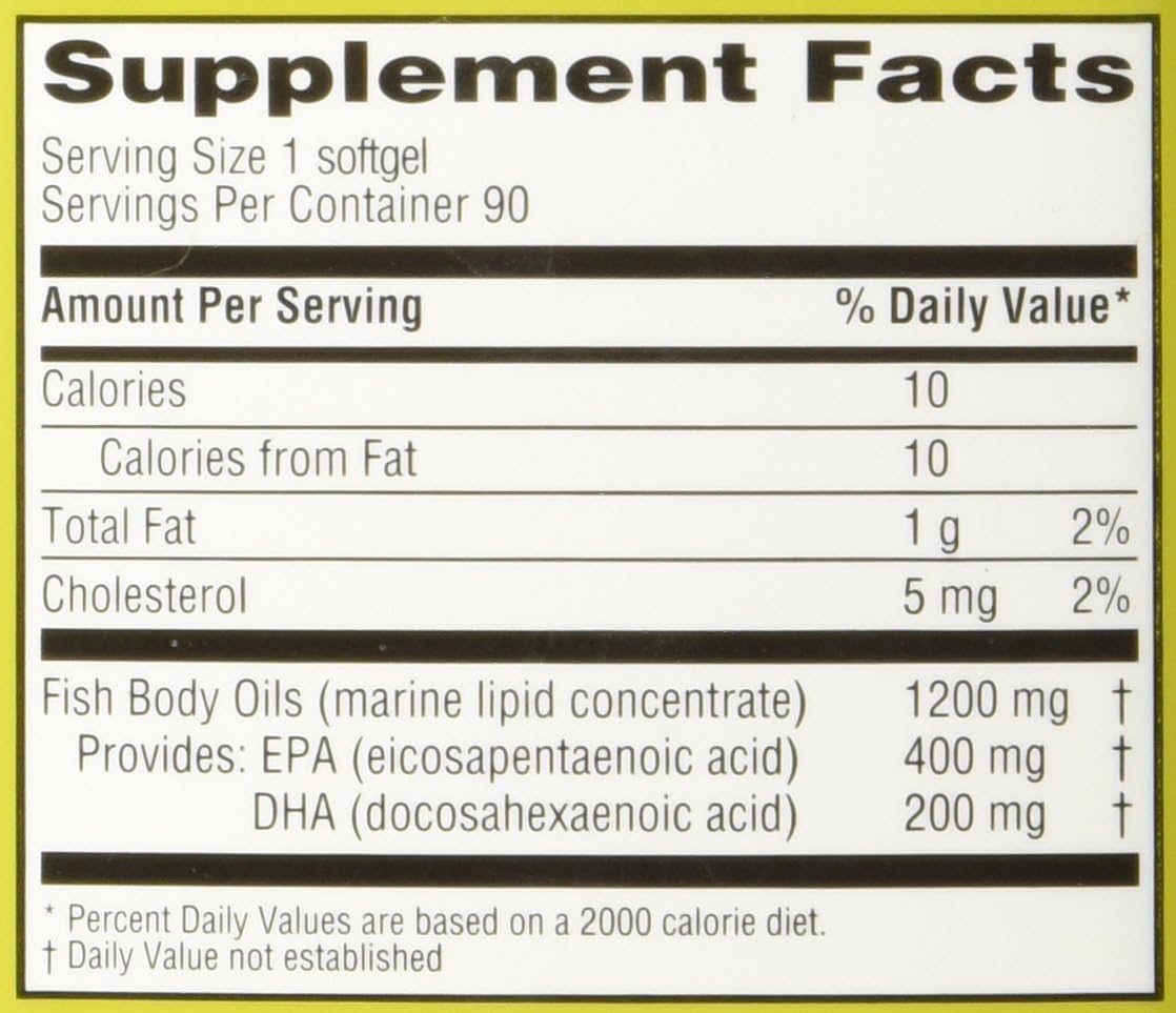 Capsules sans arôme Trader Joe's Omega-3, pour une consommation sans arrière-goût.