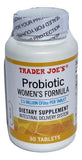 Trader Joe's Probiotique Femmes - Bouteille : soutien digestif et équilibre intestinal.