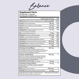 Emballage Tranont Balance végétarien et sans gluten, design élégant.