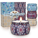 TranquilBliss ensemble de bougies soja quatre-pack pour une ambiance durable et chaleureuse