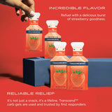 Transcend Gel Énergie Fraise – texture gel fluide idéale pour l'entraînement.