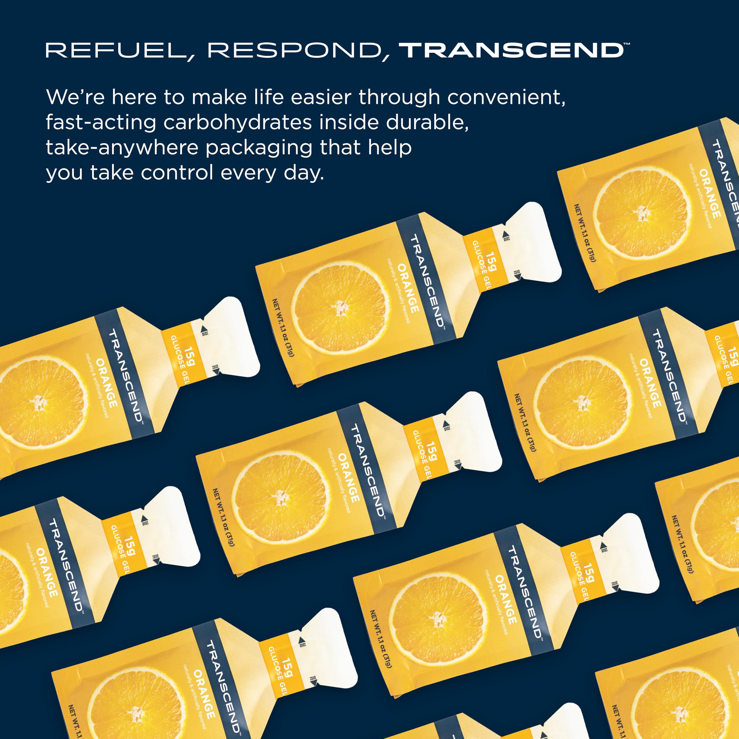 Transcend Gel Orange : poche compacte et pratique à transporter.