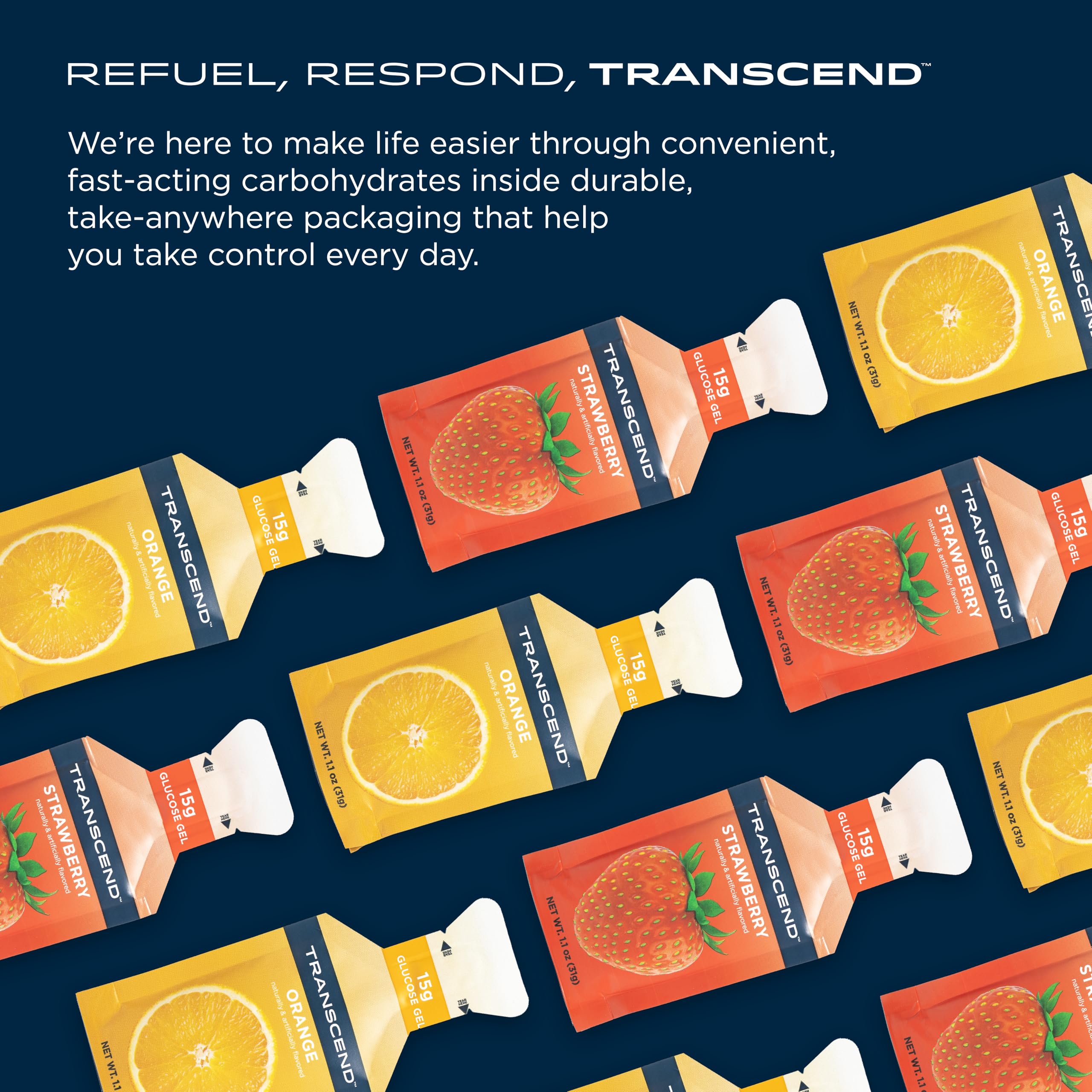Gels Transcend en voyage, en-cas pratique pour rester énergisé.