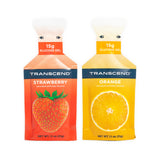 Gels Transcend lot de 24 fraise-orange prêt à emporter pour l’effort.