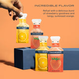 Sachet individuel Transcend fraise-orange pour séances d’entraînement.