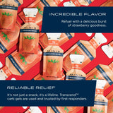 Transcend Sachets Gel Fraise Rapide Action, énergie rapide pour les entraînements.