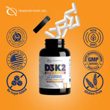 Transfer Point D3K2 absorption optimisée grâce au BioPerine et calcium.
